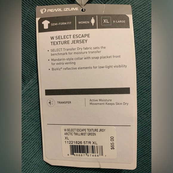 Women’s Pearl Izumi Cycling Jersey Size XL Green NWT - Picture 6 of 8